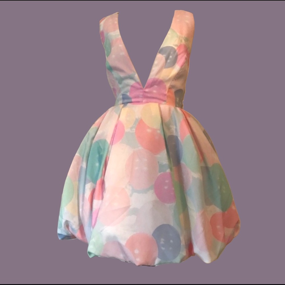 Balloon Print Bubble Dress